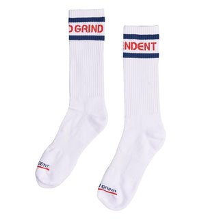 Independent Trucks Skateboard Socks Classic Bauhaus Stripe White