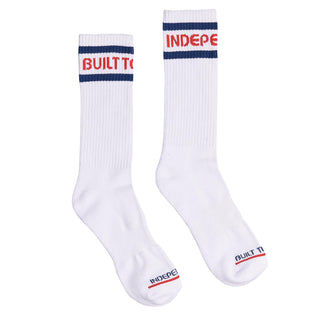 Independent Trucks Skateboard Socks Classic Bauhaus Stripe White