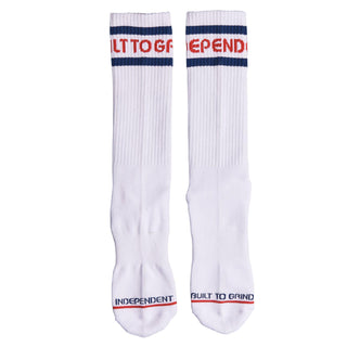 Independent Trucks Skateboard Socks Classic Bauhaus Stripe White