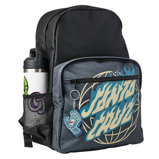 Santa Cruz Skateboards Backpack Global Flame Dot Black