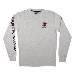 Santa Cruz Skateboards Longsleeve Screaming Thermal Heather Grey