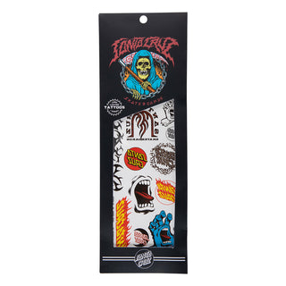 Santa Cruz Skateboards Sticker Tatted Temporary Tattoo Set Multi