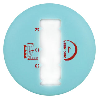 Discineer Run Maker Disc Golf Distance Estimating Mini Marker for Circle 1 & 2 - Teal/Red