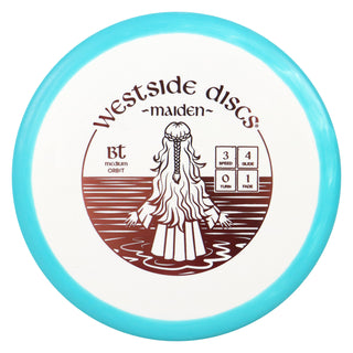 Westside Disc Golf BT Medium Orbit Maiden Putter 3/4/0/1 White Turquoise/Rose Gold 175 grams