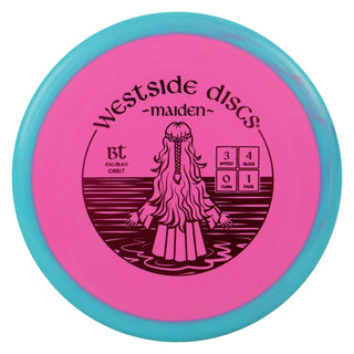 Westside Disc Golf BT Medium Orbit Maiden Putter 3/4/0/1 Pink Turquoise/Magenta 176 grams