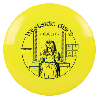 Westside Disc Golf Tournament Queen Distance Driver 14/5/-3/2 Yellow/Turquoise 173 grams