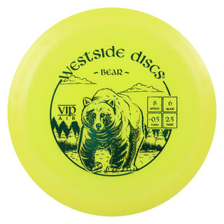 Westside Disc Golf VIP Air Bear Fairway Driver 8/6/-0.5/2.5 Yellow/Green 163 grams