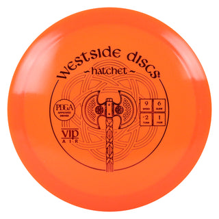 Westside Disc Golf VIP Air Hatchet Fairway Driver 9/6/-2/1 Orange/Red 156 grams