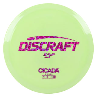 Discraft Disc Golf ESP Cicada Fairway Driver 7/6/-1/1 Pastel Lime/Magenta Shatter 160-163g