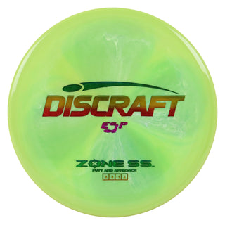 Discraft Disc Golf ESP Zone SS Putt and Approach 4/4/-1/2 Lime/Rainbow 170-172g