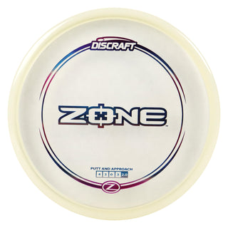Discraft Disc Golf Z Line Zone Putter 4/3/0/3 Clear/Purple Metallic 174g