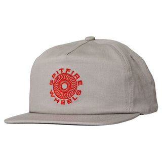 Spitfire Wheels Skateboard Hat Classic 87 Swirl Snapback Silver/Red