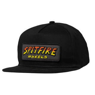 Spitfire Skateboard Wheels Hat Hellhounds Script Patch Snapback Black/Yellow