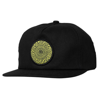 Spitfire Wheels Skateboard Hat Swirl Classic Patch Snapback Black/Yellow
