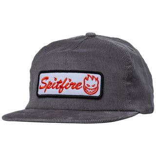 Spitfire Wheels Hat Courier Patch Snapback Charcoal/White