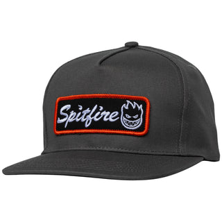 Spitfire Wheels Hat Courier Patch Snapback Charcoal/Black