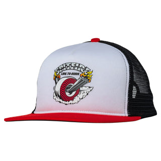 Spitfire Wheels Hat Burnout Snapback White/Red/Black