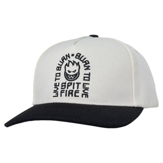 Spitfire Wheels Hat LTB Arch Snapback Off White/Black