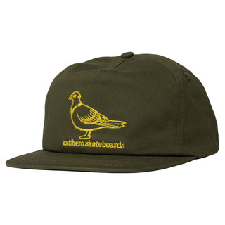 Anti Hero Skateboards Hat Basic Pigeon Snapback Olive