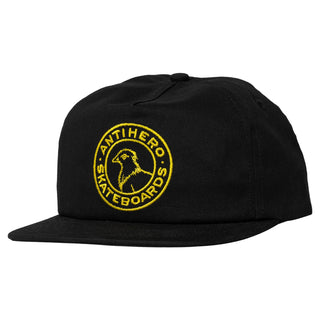 Anti Hero Skateboards Hat Basic Pigeon Snapback Black/Gold
