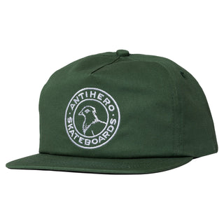 Anti Hero Skateboards Hat Basic Pigeon Snapback Forest Green