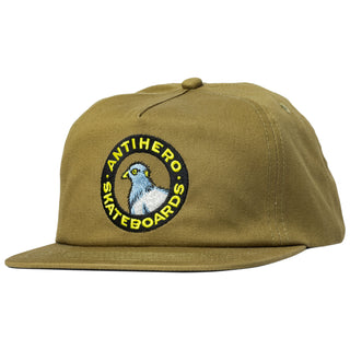 Anti Hero Skateboards Hat Pigeon Round Snapback Khaki