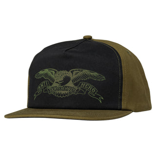 Anti Hero Skateboards Hat Basic Eagle Snapback Olive-Black