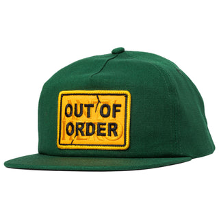 Anti Hero Skateboards Hat Out of Order Snapback Forest Green