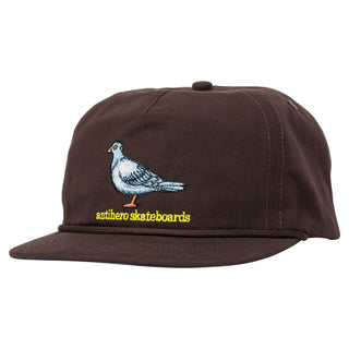 Anti Hero Skateboards Hat Lil Pigeon Snapback Dark Brown/Yellow