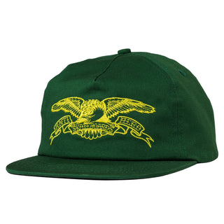 Anti Hero Skateboards Hat Basic Eagle Snapback Dark Green/Yellow