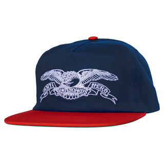 Anti Hero Skateboards Hat Basic Eagle Snapback Navy/Red