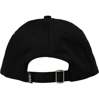 Real Skateboards Hat Oval Embroidered Strapback Black