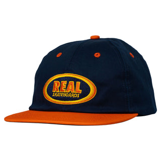 Real Skateboards Hat Oval Embroidered Navy/Red/Yellow
