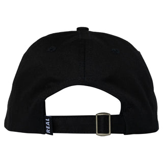 Real Skateboards Hat Oval Strapback Black/Cream/Orange