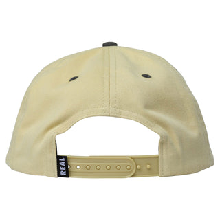 Real Skateboards Hat EMB Snapback Tan/Charcoal Denim