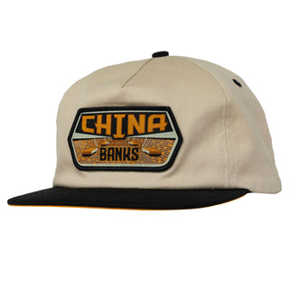 Real Skateboards Hat China Bank Snapback Tan