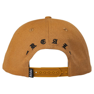 Real Skateboards Hat Dance with the Devil Snapback Light Brown