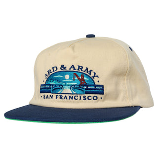 Real Skateboards Hat 3rd And Army Snapback Natural/Navy