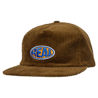 Real Skateboards Hat Bubble Oval Snapback Brown