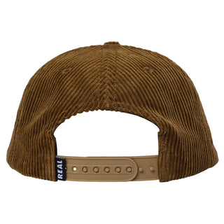 Real Skateboards Hat Bubble Oval Snapback Brown