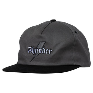 Thunder Trucks Hat Bolt Script Snapback Charcoal/Black