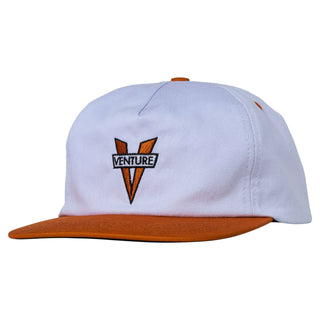 Venture Trucks Hat Heritage Snapback White/Burnt Orange