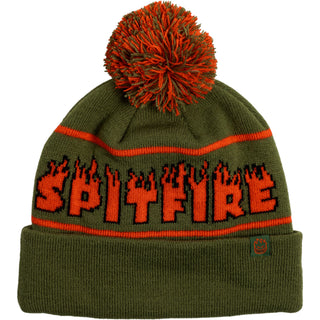 Spitfire Wheels Beanie Demonseed Pom Olive