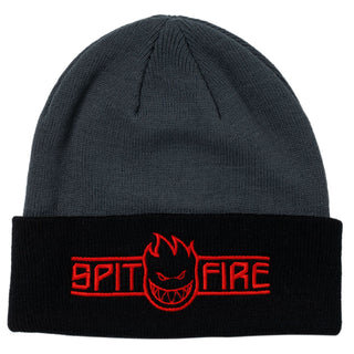 Spitfire Wheels Beanie LTB Arch Bighead Script Cuff Charcoal/Black/Red