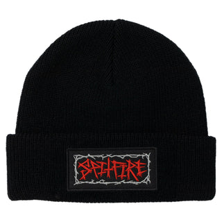 Spitfire Wheels Beanie Gas Mask Script Patch Cuff Black