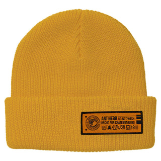 Anti Hero Skateboards Beanie Hecho Por Skateboarding Cuff Yellow/Orange