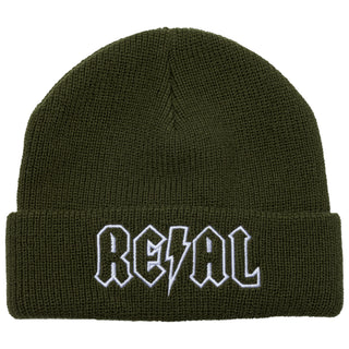 Real Skateboards Beanie Deeds Embroidered Cuff Olive