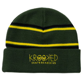 Krooked Skateboards Beanie Eyes Cuff Dark Green