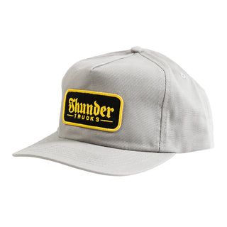 Thunder Trucks Hat Script Patch Snapback Grey/Gold