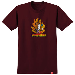 Spitfire Wheels Shirt Lil Beatdowns Maroon